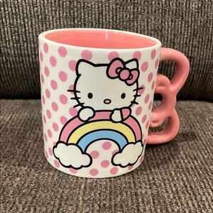 Hello Kitty Pink Polka Dot 20 oz. Mug with Bow Handle